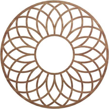 Ekena Millwork Cannes Wood Fretwork Pierced Ceiling Medallion, Walnut, 36"OD x 12 1/4"ID x 3/8"T CMWP36X36X0375CNWA